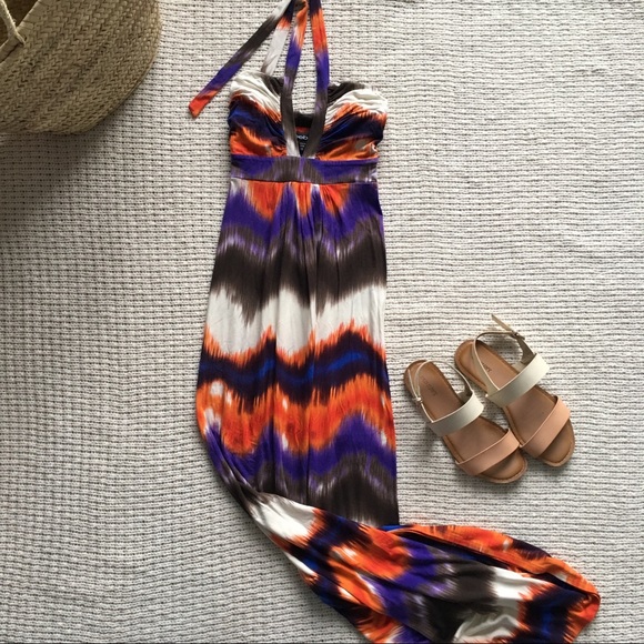 ⚡Sale⚡Bebe Bright Colors Maxi Dress - Picture 1 of 4